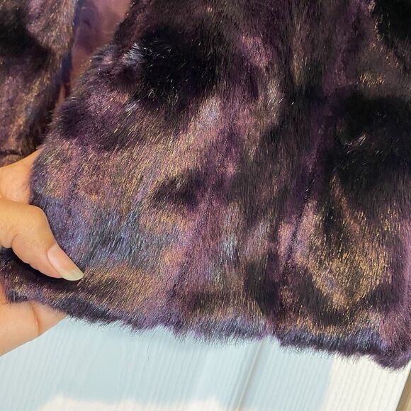 Purple Faux Fur Soft Vest Small Vntg Y2K Retro Indie Soft girl - Picture 2 of 8